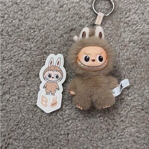 Charming Brown Plush Creature Keychain